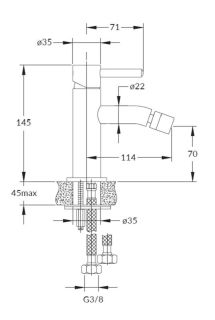 Смеситель для биде Omnires Y хром Y1220CR